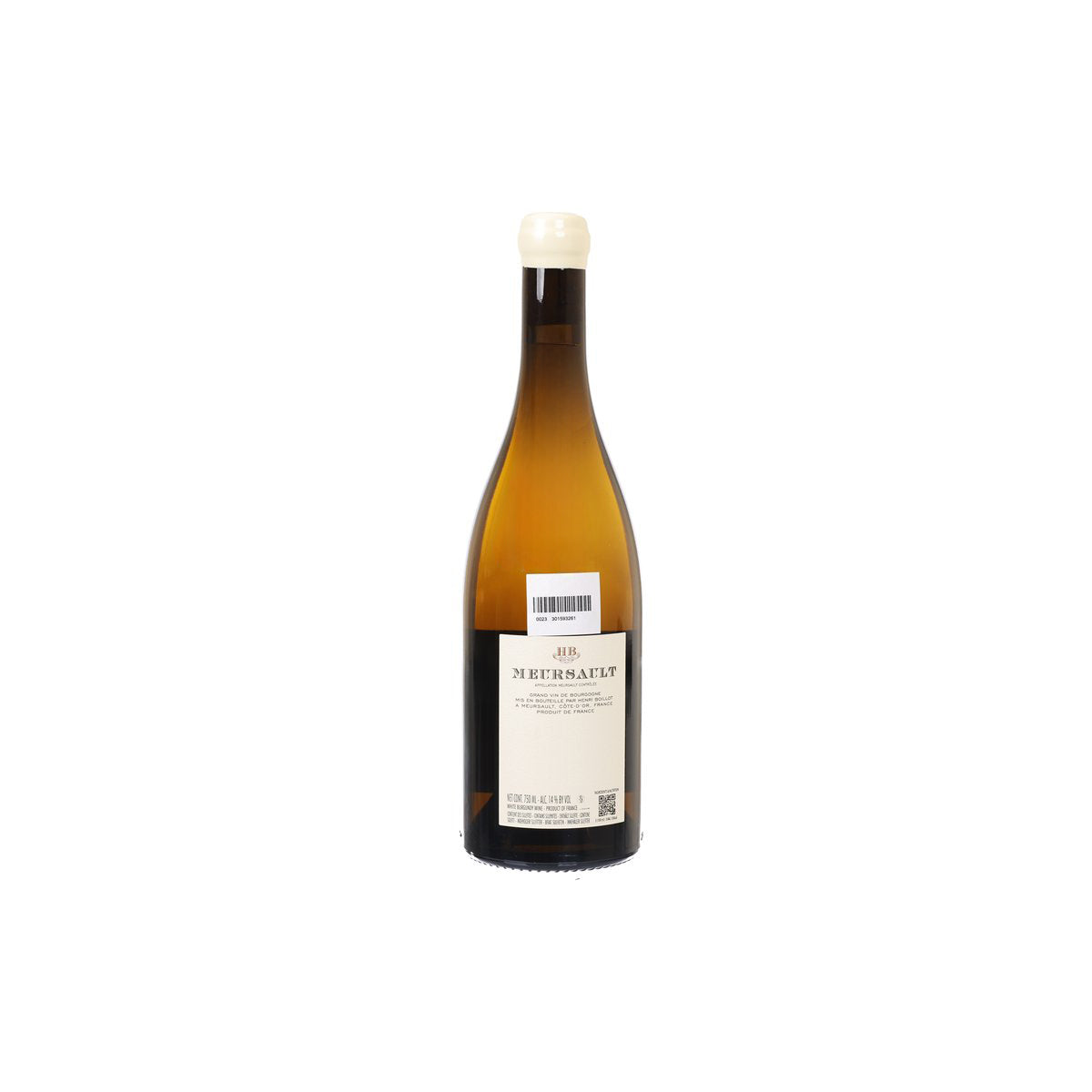 HENRI BOILLOT Meursault wine bottle, back label