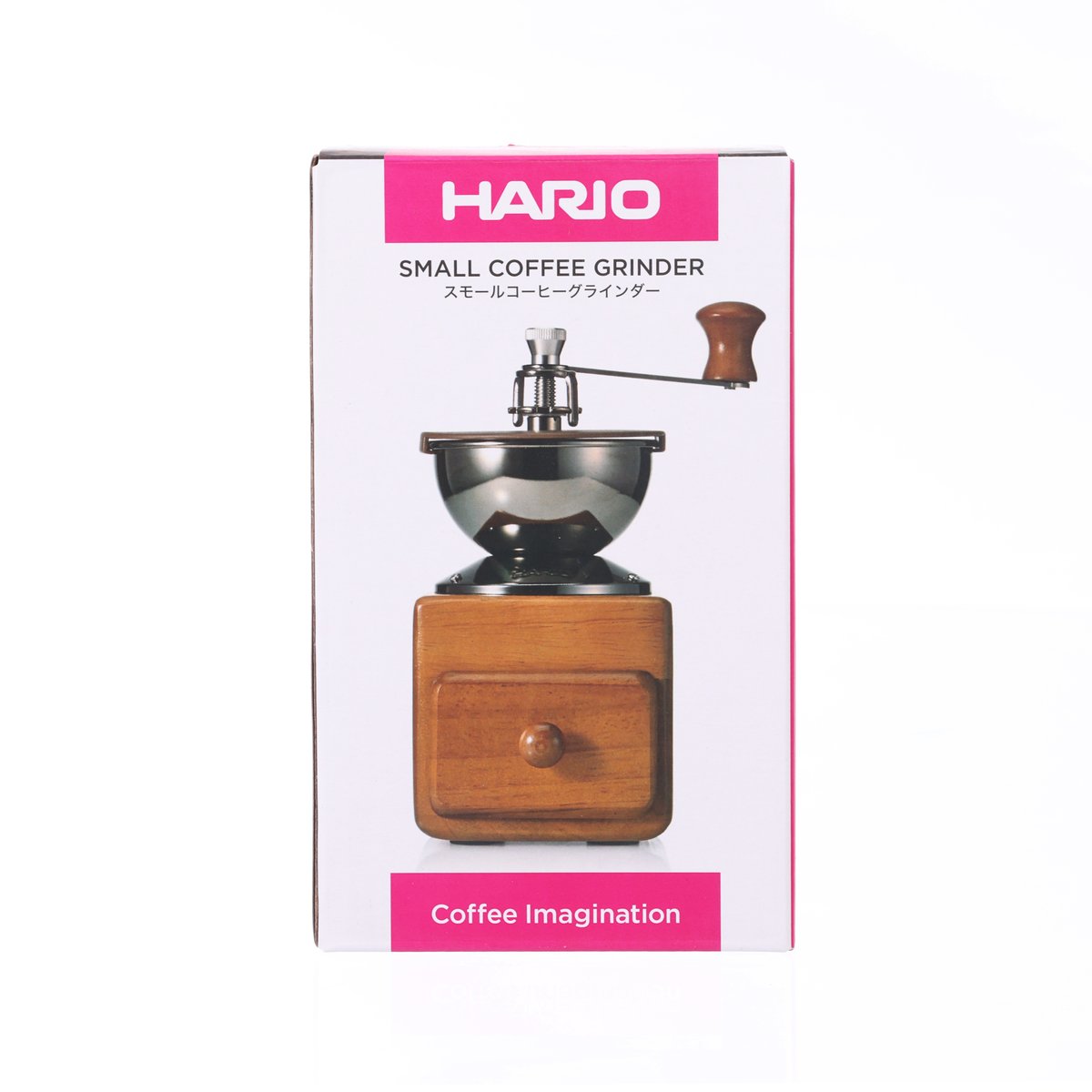 HARIO small coffee grinder box with wooden hand grinder and black hopper
