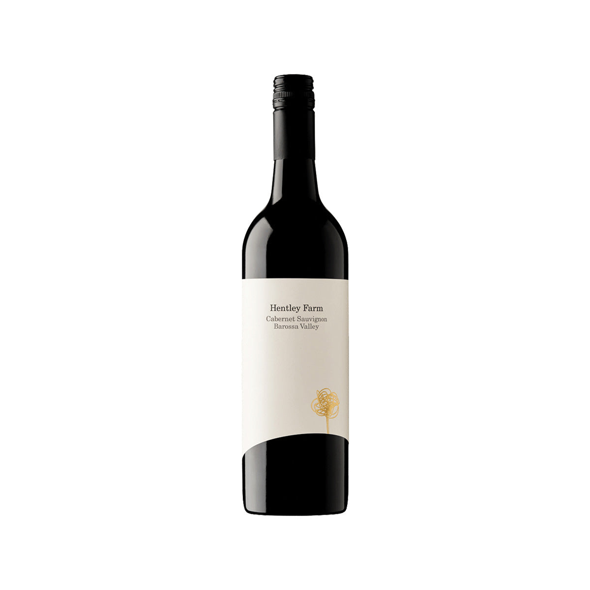 HENTLEY FARM Barossa Valley Cabernet Sauvignon 2022 wine bottle, dark glass, black label