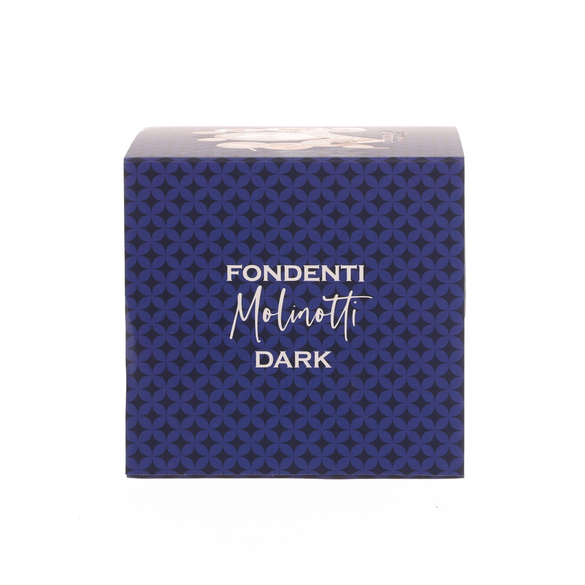 LA MOLINA Molinetti Dark hazelnut chocolate box, blue geometric design