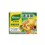 Clear chicken soup jelly mix, green-and-yellow Knorr carton, 60g pack