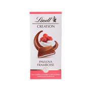 LINDT Creation milk chocolate wrapper with raspberry pavlova flavor, 150g pack