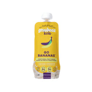 Yellow functional fruit shake pouch with white spout cap, Go Bananas flavor
