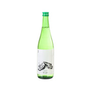 YAMAWA Junmai Ginjo sake bottle with green glass and oyster-style front label