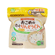 EDISON ma baby rice udon pouch, light beige, front label with serving icons