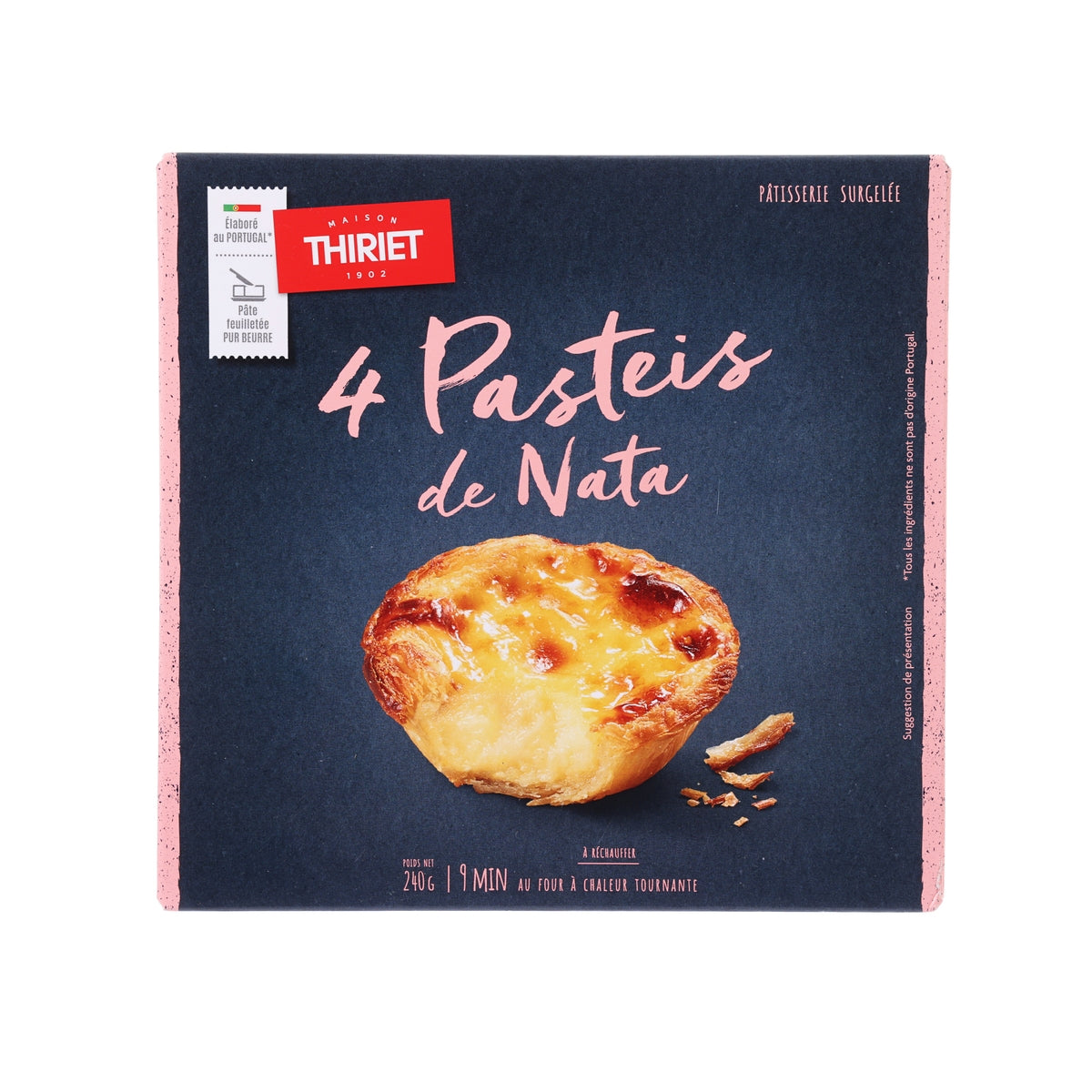 THIRIET box of 4 Portuguese egg custard tarts