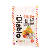 Diablo sugar-free fruit toffee sweets, 75 g bag, front view