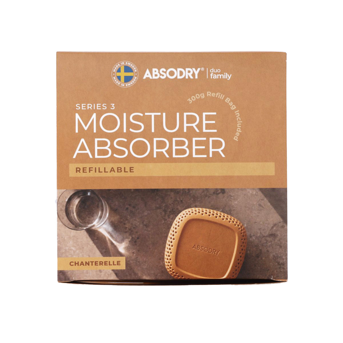 ABSODRY moisture absorber refill box, Chanterelle orange with perforated bag image