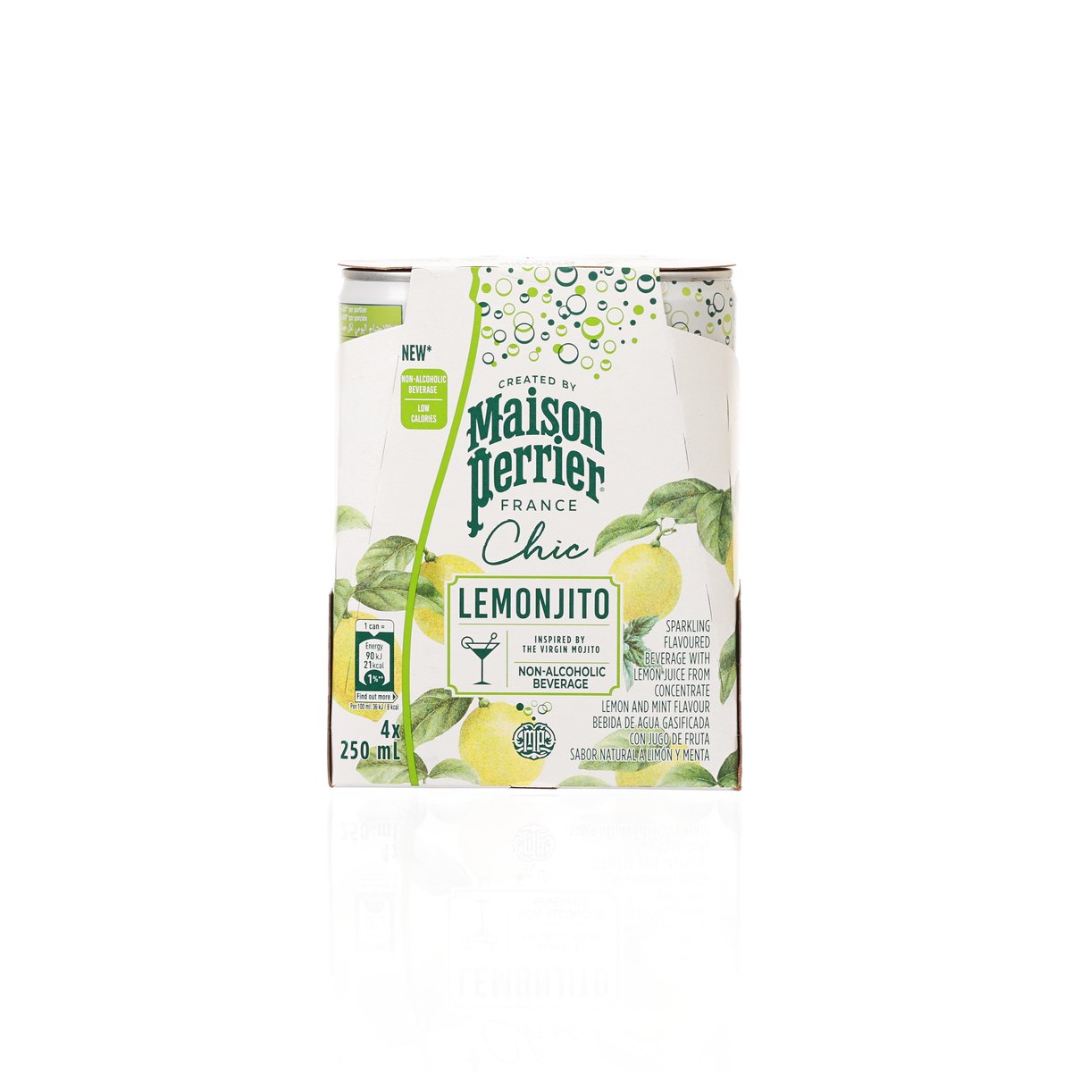 4-pack Lemonjito non-alcoholic beverage carton, MAISON PERRIER