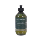 Green dishwashing liquid bottle with black pump cap, 300 mL