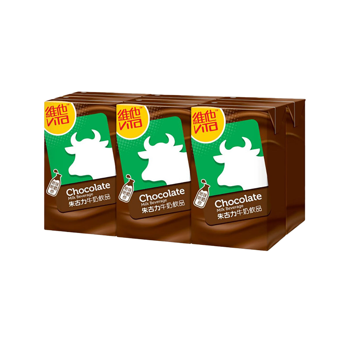 VITA chocolate milk beverage multipack of 6 cartons, 250 mL each, chocolate flavor