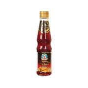 Seasoning fish sauce bottle, gold cap, red-brown glass, front label