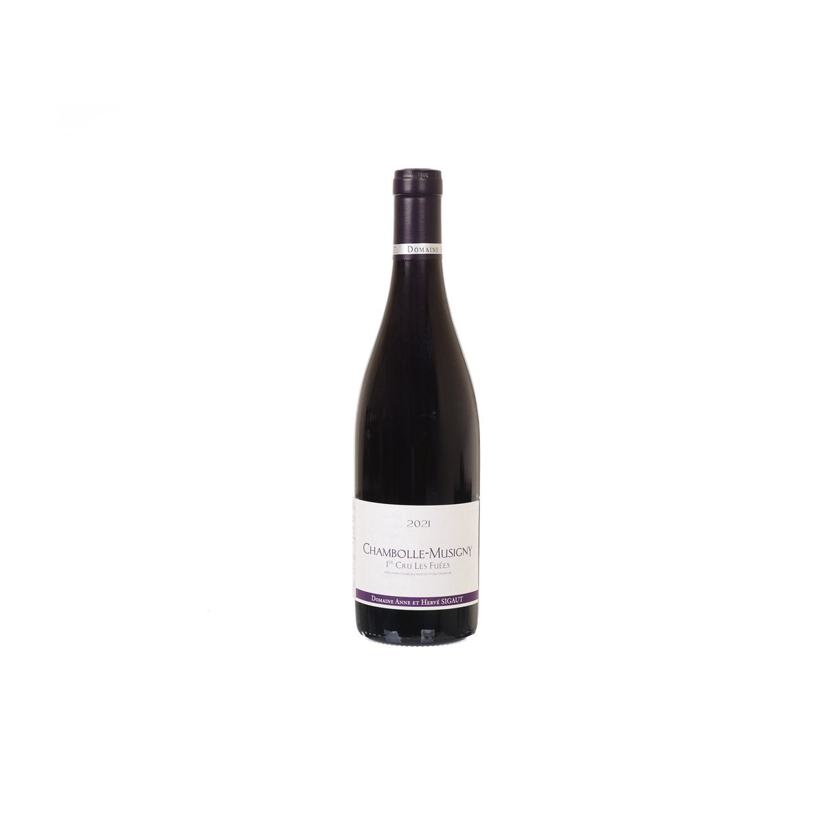 ANNE HERVE SIGAUT dark glass wine bottle with front label, 2021, 750 mL