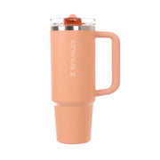 STANLEY 30oz Quencher Protour flip-straw tumbler, apricot, with carry handle