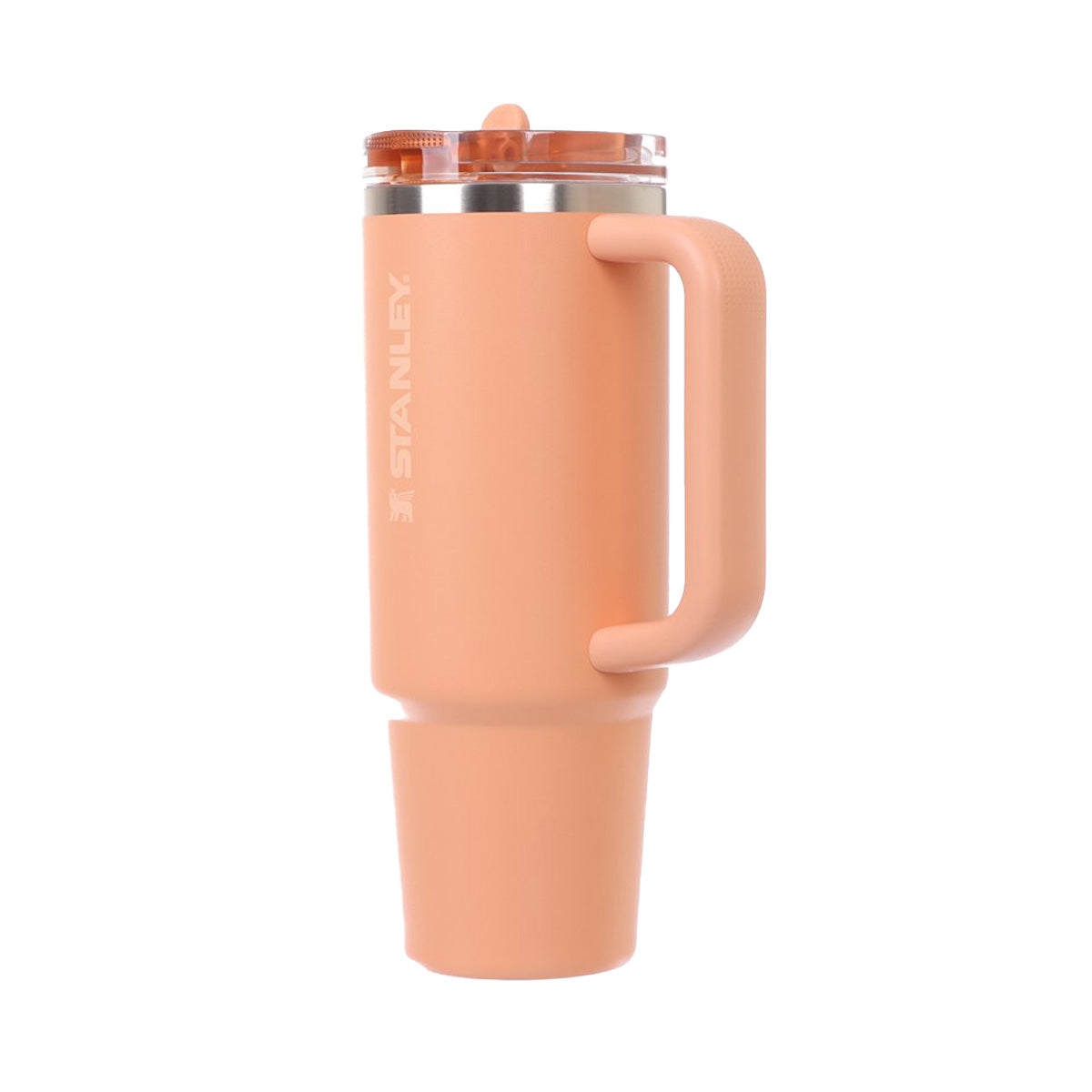 STANLEY 30oz Quencher Protour flip-straw tumbler in apricot with clear lid