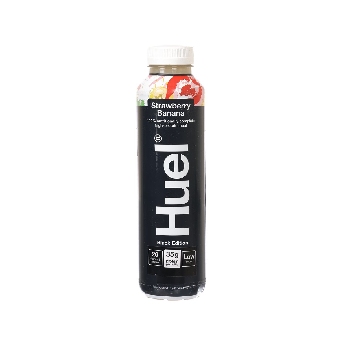 HUEL Black Edition protein meal drink PET bottle, strawberry banana, 500 mL