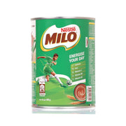 Green MILO malt drink powder can, 400 g, Nestle logo and energise artwork
