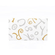 Rusk assortment gift set box with white wrapper and gold icon pattern
