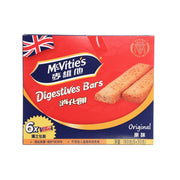 Pack of McVitie's Digestives Original bars, red and blue box, 6x30g