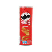 PRINGLES Original potato crisp can, red with logo and chip graphic