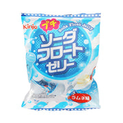Soda float flavored jelly pack, blue with white bubbles and KinjoSEIKA branding