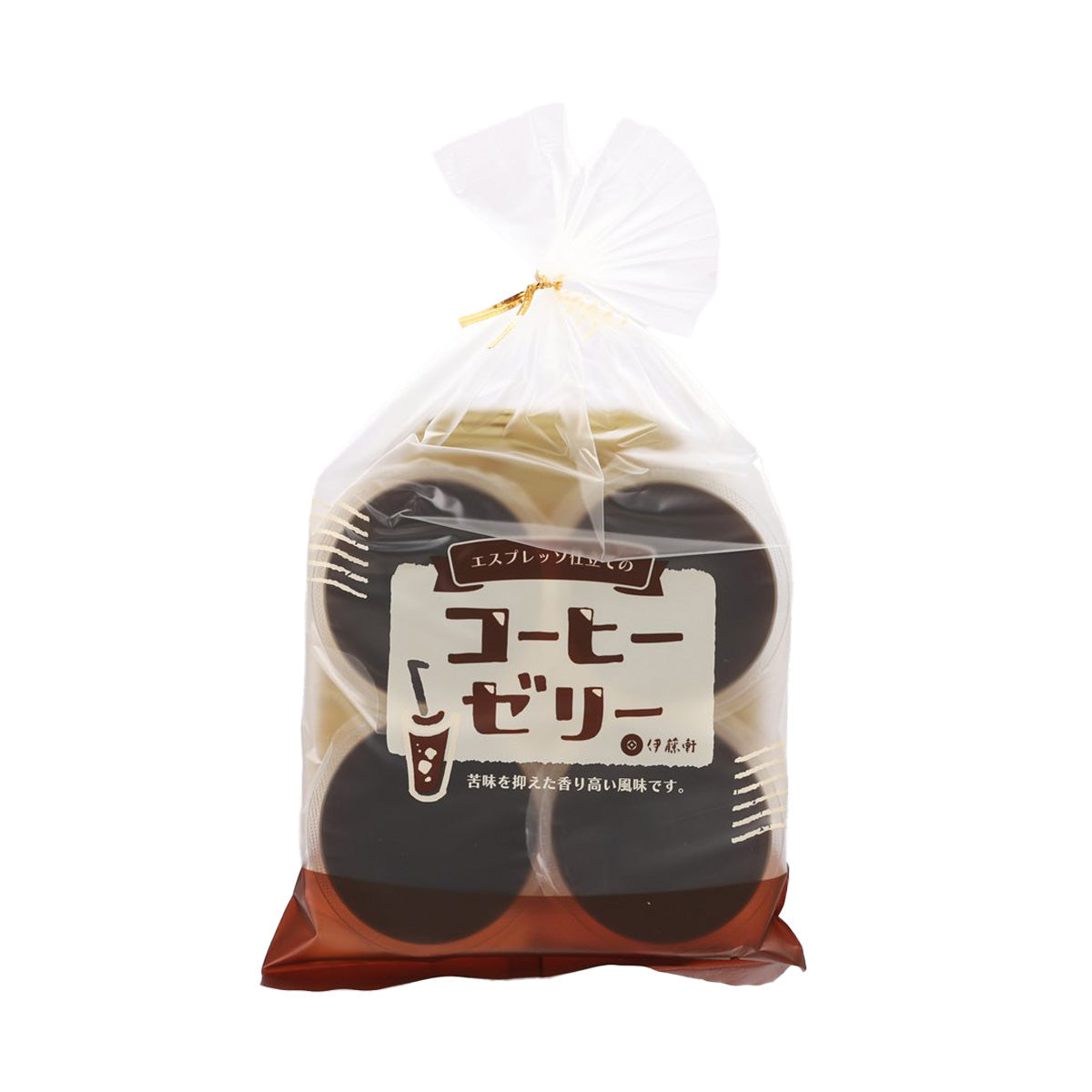 ITOKEN espresso coffee jelly 4-pack, sealed pouch with front label