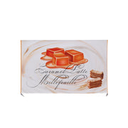 Caramel latte millefeuille gift box with 3 desserts, caramel artwork on front