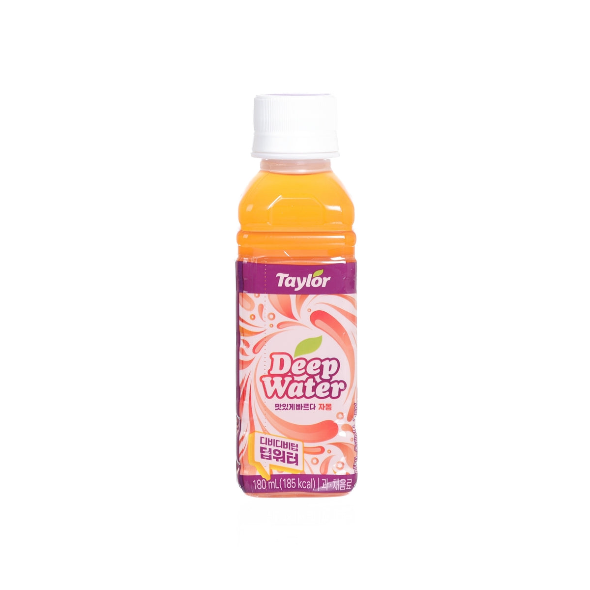 Grapefruit deep water PET bottle, 180 mL, orange drink with purple label