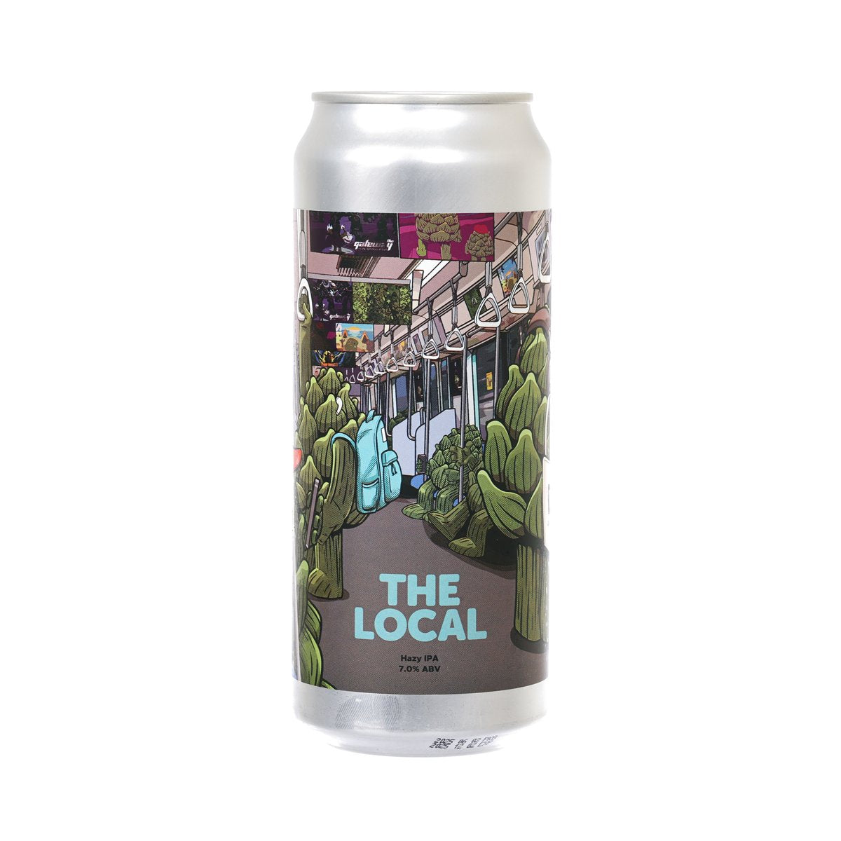 WEST COAST BREWING Local Hazy IPA can, silver top, colorful street mural label