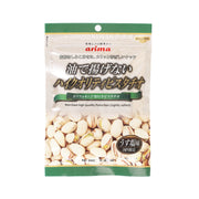 Lightly salted pistachios in non-fried resealable pouch, green-and-white package