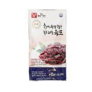 40g Korean beef soft jerky pouch with red jerky slices, front view