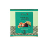 Green LINDT Dubai Style chocolate pralines box, front with decorative pattern