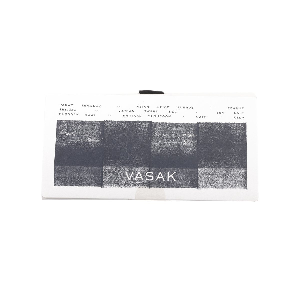 VASAK snack pack with seaweed and spice blend label, front side