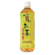 ITOEN unsweetened roasted rice tea bottle, 500 ml PET, amber liquid
