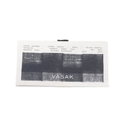 VASAK seaweed crisps pouch with VASAK logo and flavor chart design on front