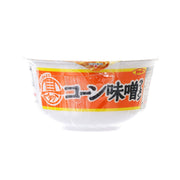 Instant cup noodle with orange label and printed ramen graphics