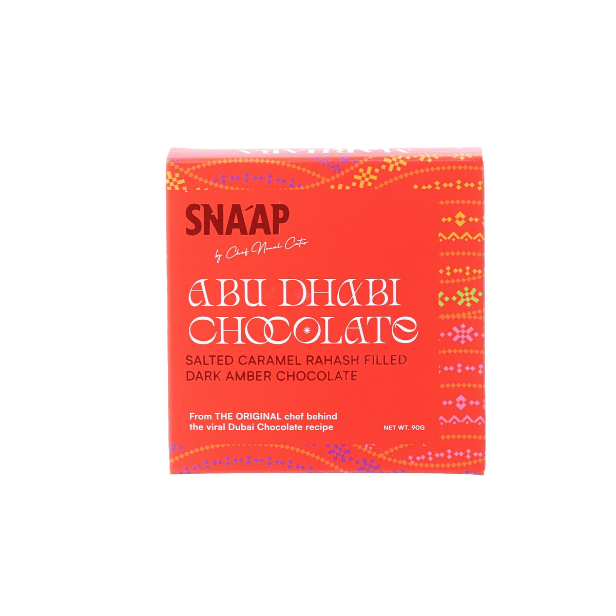 SNAAP Abu Dhabi Chocolate bar, rahash-filled dark amber chocolate (90g)