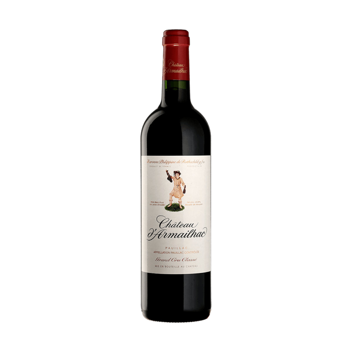 CH D'ARMAILHAC Pauillac 22/23 wine bottle, red cap, cream label