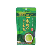 Green tea blend pouch with cup graphic, Japanese label, 100 g