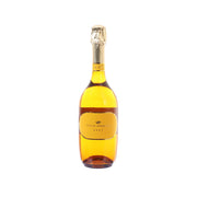 VILLA SPARINA sparkling wine bottle with gold liquid, front label and foil capsule