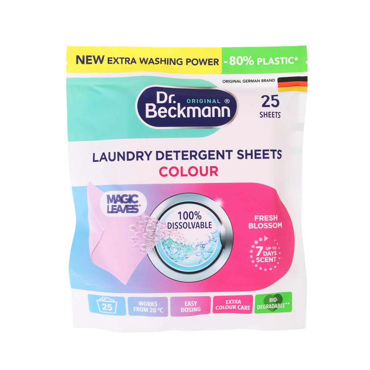 Laundry detergent sheets, Colour pack with 25 sheets