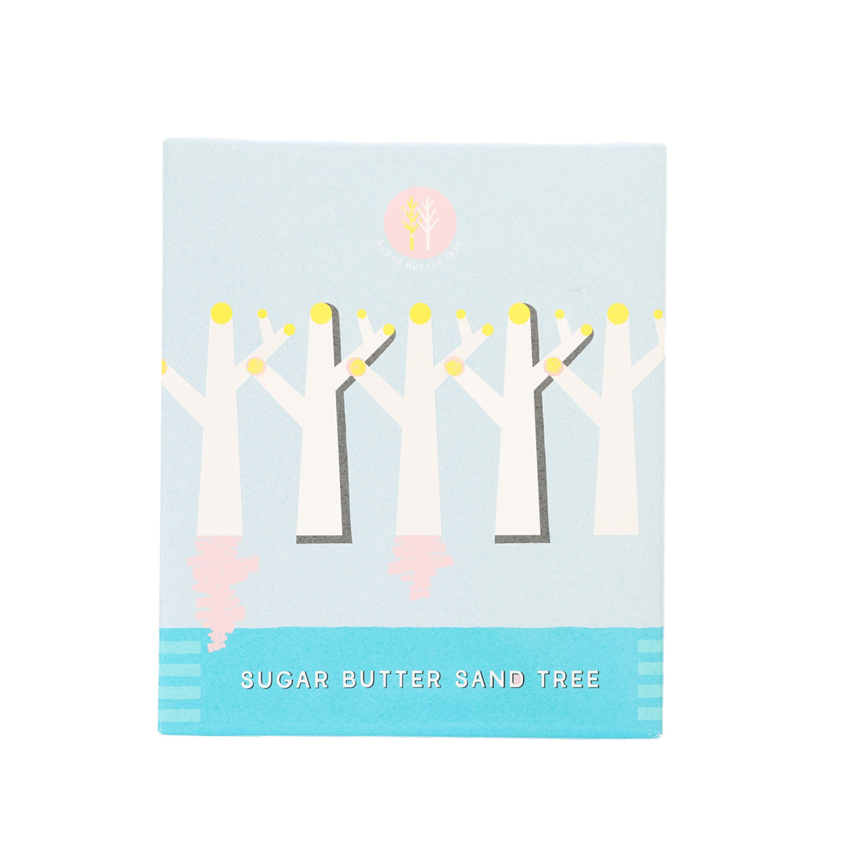 Sugar butter sand tree cookie gift box, 14 pieces, blue design