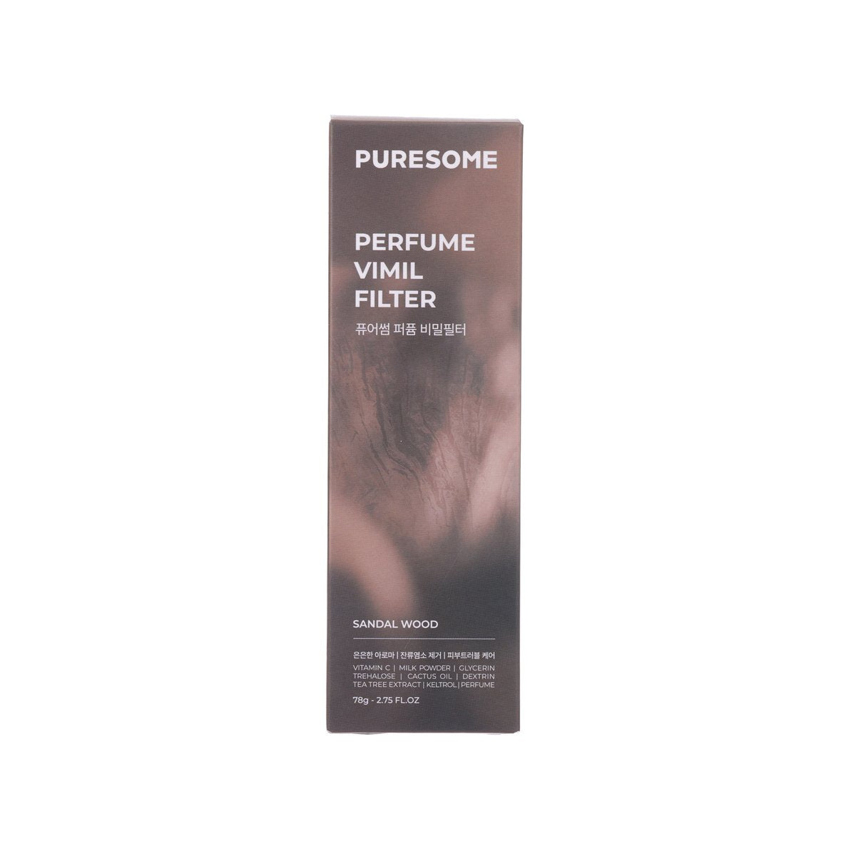 BODYLUV Puresome perfume secret filter box, Sandal Wood front panel