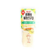 KEWPIE world mayonnaise garlic lemon flavor pouch, 135 g, yellow front label