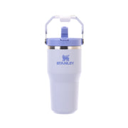 20oz STANLEY IceFlow flip straw tumbler, light purple with blue lid and straw