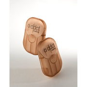 ADDCT perfumed paper soap, muted woody scent, two translucent brown bars