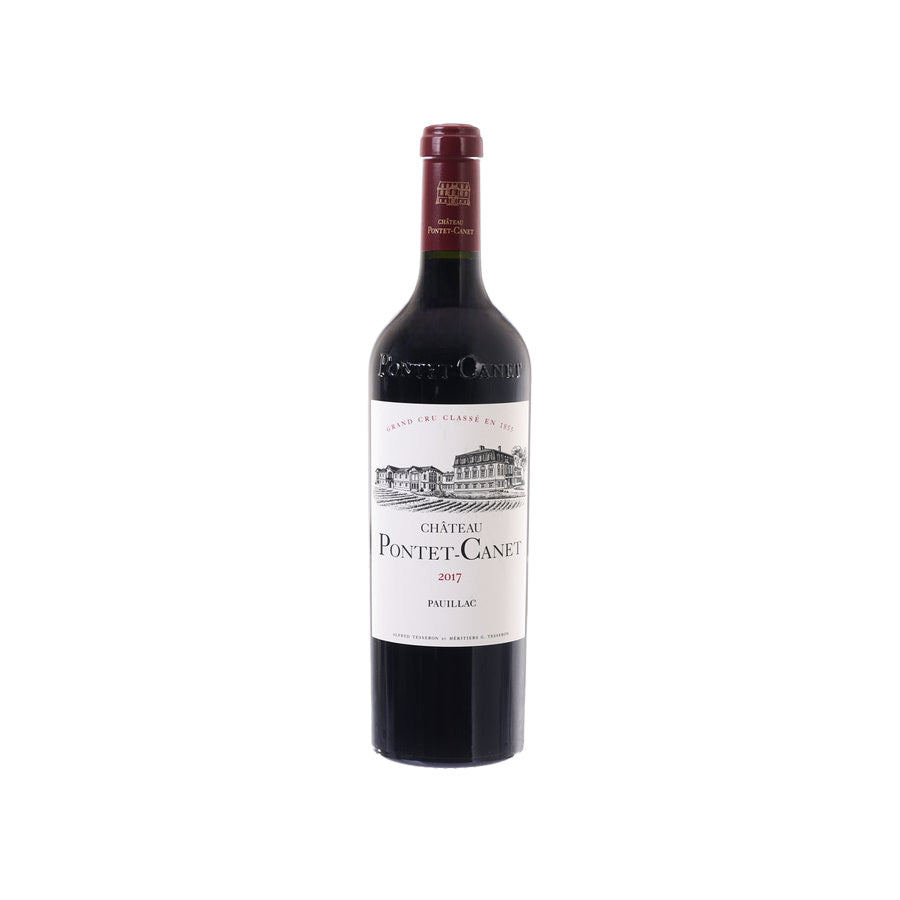 CH PONTET CANET Pauillac 2017 wine bottle with front label