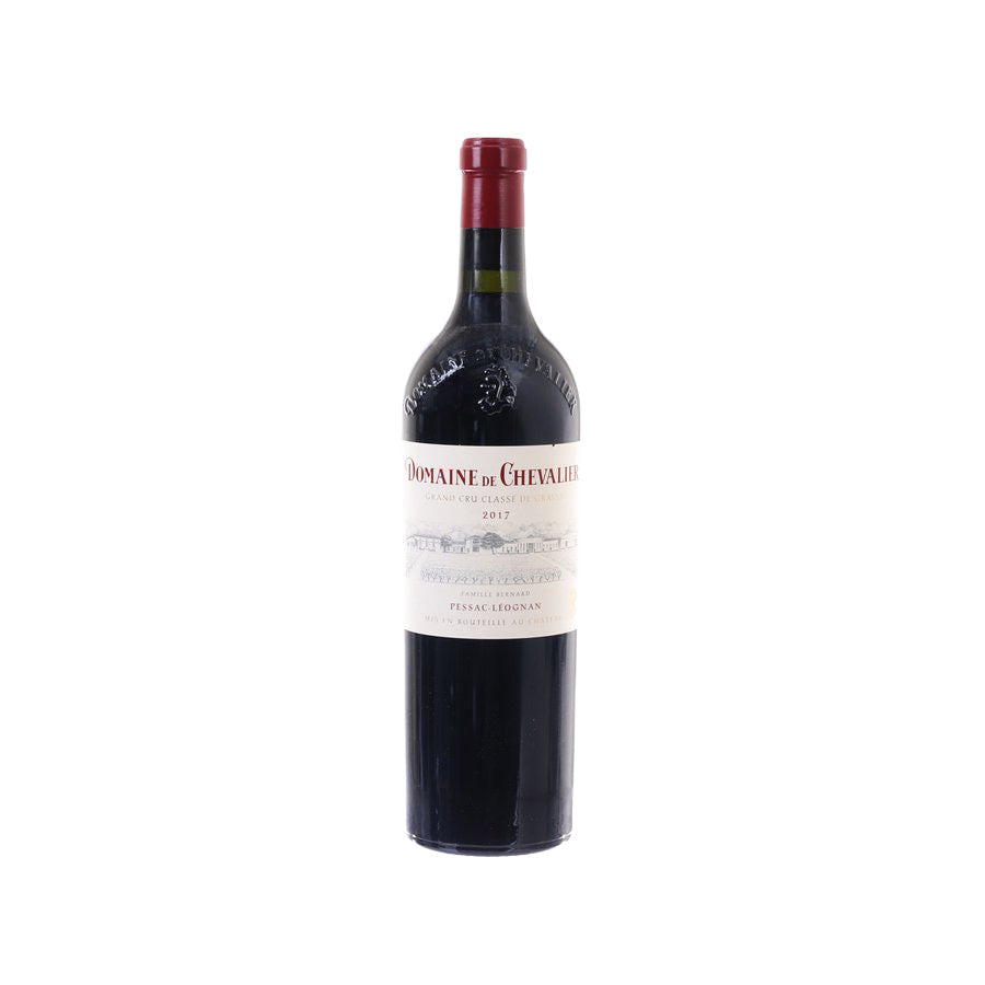 Wine bottle with red foil neck and front label