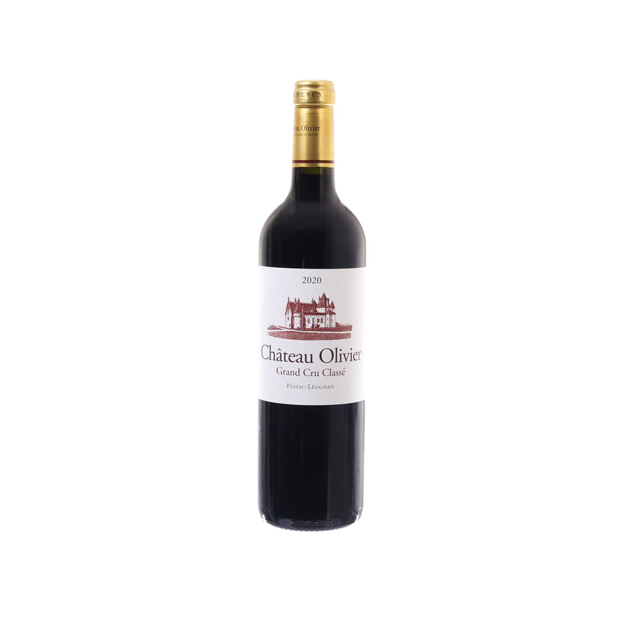 2020 Chateau Oliver red wine bottle, front label, 750 mL