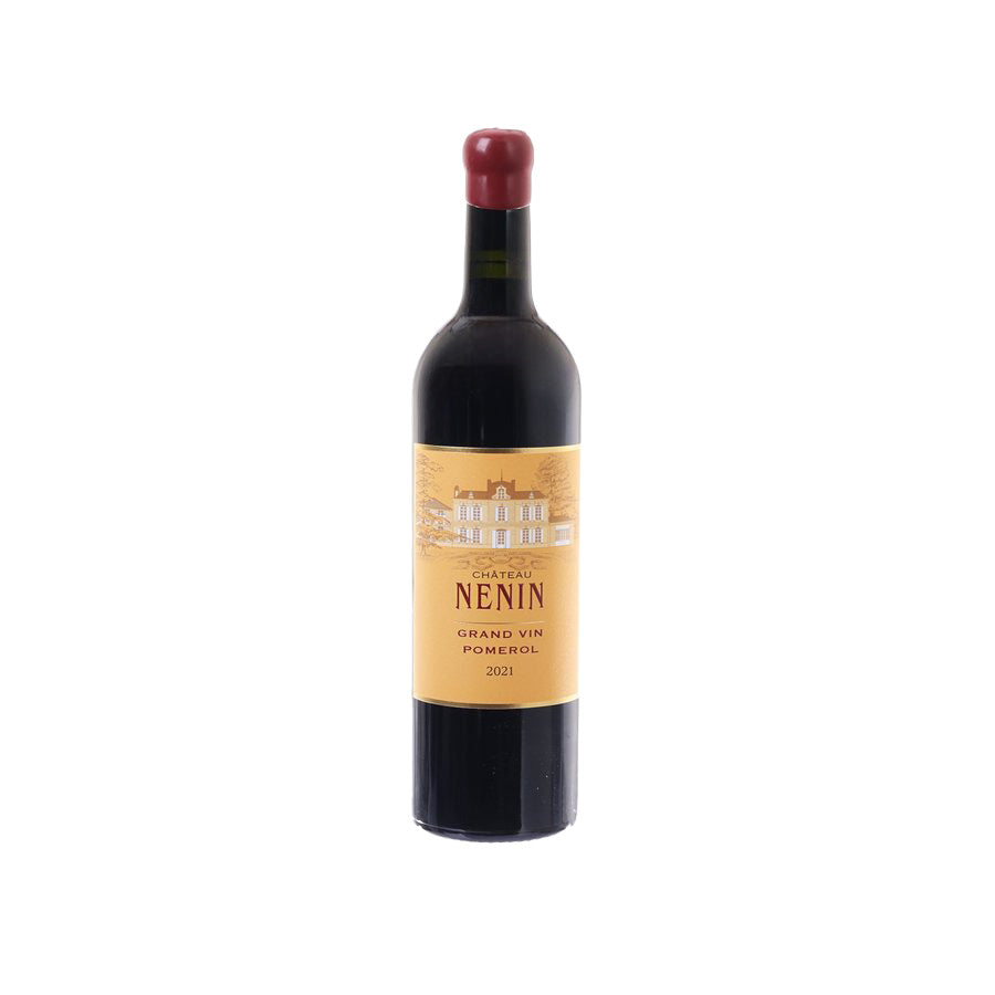 Chateau NENIN Pomerol red wine bottle with 2021 front label